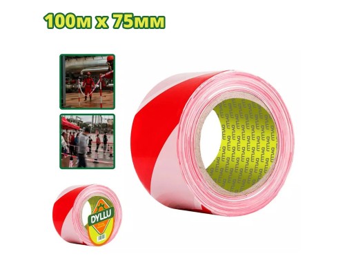 Лента сигнальная оградительная 100мХ75мм DYLLU DTEE1H10