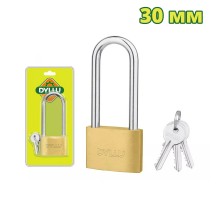 Замок латунный 30 мм с длинной дужкой DYLLU DTPD2430