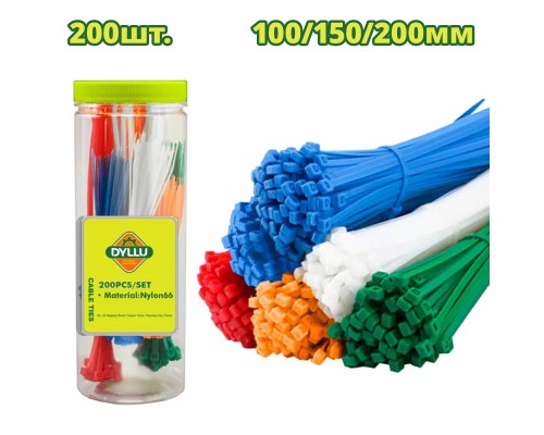 Хомут-стяжка кабельный 100х200мм DYLLU DTTE85521 (200 шт)