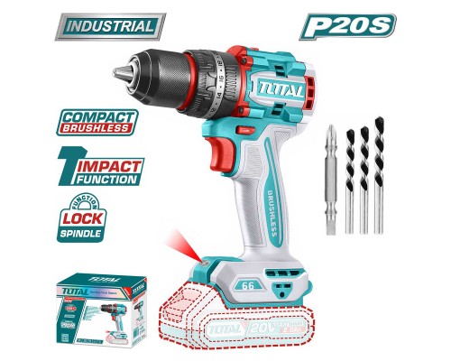 Дрель-шуруповерт ударная TOTAL TIDLI206681