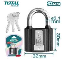 Замок навесной 32мм TOTAL TLK31321