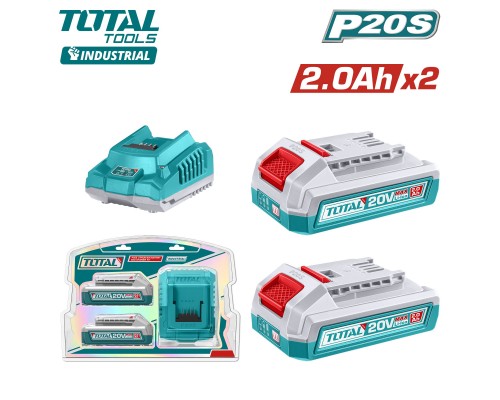 Аккумулятор (2) с зарядным устройством TOTAL TFBCPK2212