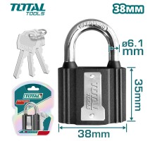 Замок навесной 37мм TOTAL TLK31381