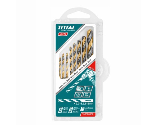 Набор сверл по металлу TOTAL TACSD0801 (8 шт)