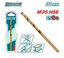 Сверло по металлу M35 HSS-CO 4мм TOTAL TAC11204001