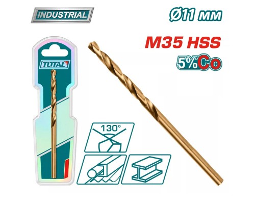 Сверло по металлу M35 HSS-CO 11мм TOTAL TAC11211001