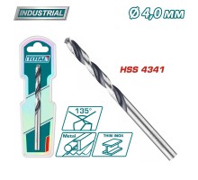 Сверло по металлу HSS 4 мм TOTAL TAC1200404