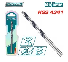 Сверло по металлу HSS 5,5 мм TOTAL TAC1200554