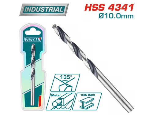 Сверло по металлу HSS 10 мм TOTAL TAC1201004