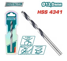 Сверло по металлу HSS 13 мм TOTAL TAC1201304