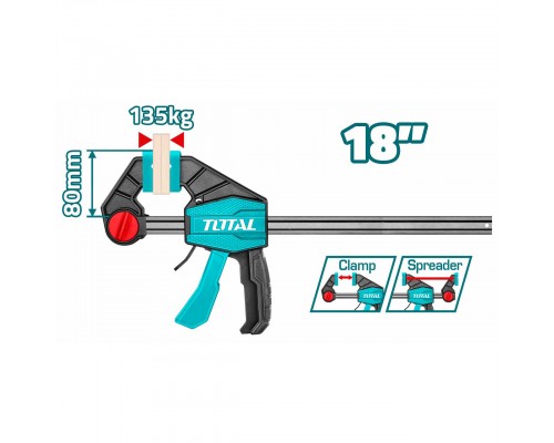 Струбцина пистолетная 80 х 450 мм TOTAL THT1346801