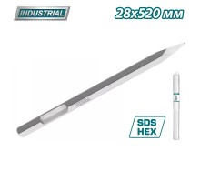 Зубило пиковое SDS-hex 28х520мм TOTAL TAC15342811