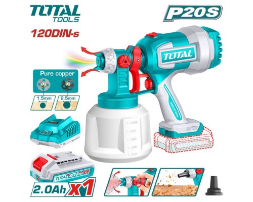 Краскораспылитель аккумуляторный TOTAL TSGLI20042