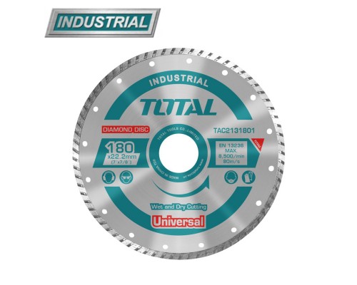 Диск алмазный 180x10x22,2 мм TOTAL TAC2131801