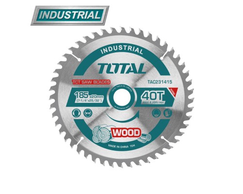 Диск пильный 185x20,0 мм 40 зубьев по дереву TOTAL TAC231415