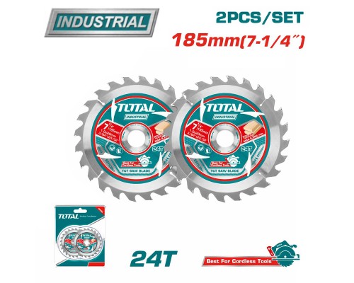Диск пильный 185x20 мм 24 зубьев TOTAL TAC2331853 (2шт)