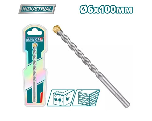 Сверло по бетону 6x100мм TOTAL TAC260610