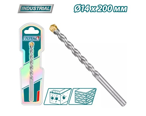 Сверло по бетону 14х200мм TOTAL TAC261420