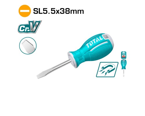 Отвертка шлицевая SL5,5 38мм TOTAL TSDRSSL5038