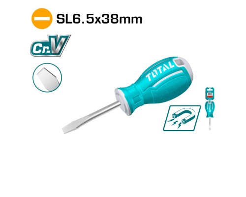 Отвертка шлицевая SL6,5 38мм TOTAL TSDRSSL6038