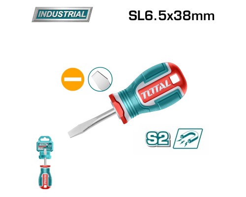 Отвертка шлицевая SL6.5x38 мм TOTAL TSDSL6038