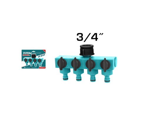 Распределитель 4-х канальный 3/4 " TOTAL THHC604101