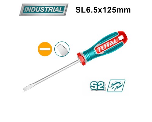 Отвертка шлицевая SL6.5 125 мм TOTAL TSDSL6125