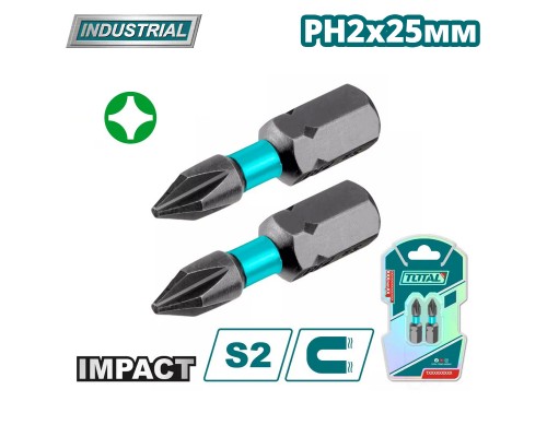 Бита ударная PH2 25 мм TOTAL TACIM71PH225 (2 шт)