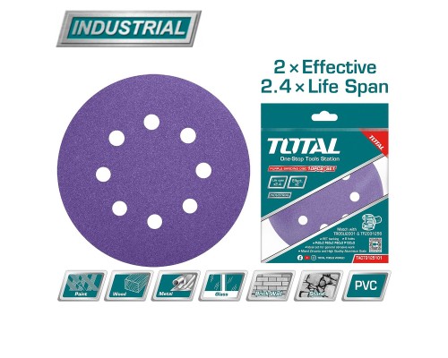 Набор шлифовальных кругов 125 мм TOTAL TAC73125101 (10 шт)