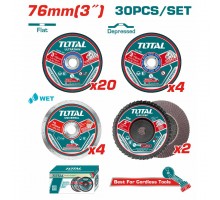Набор отрезных и шлифовальных дисков TOTAL TAC97630 (30шт)
