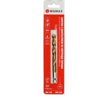 Сверло по металлу WUMAX HSS-TiN 5,0 мм, DIN338, 1/4" HEX, блистер