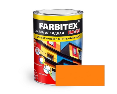 FARBITEX Эмаль алкидная ПФ-115 Персиковый 0,8кг