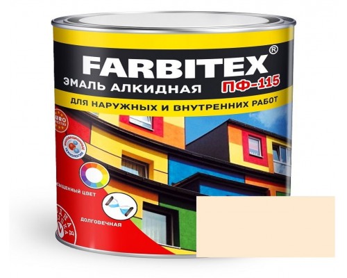 FARBITEX Эмаль алкидная ПФ-115 Слоновая кость 1,8кг