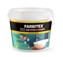 FARBITEX Краска акриловая для кухни и ванной Белая 1,1кг