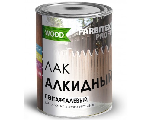 FARBITEX PROFI WOOD Лак алкидный пентафталевый высокоглянцевый 0,9л