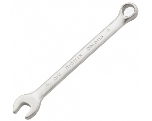 Ключ комбинированный, 9мм, CrV, матовый хром Matrix
