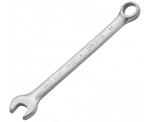 Ключ комбинированный, 11мм, CrV, матовый хром Matrix
