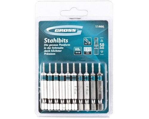 Набор бит Torx 6*50, сталь S2, 10 шт. Gross