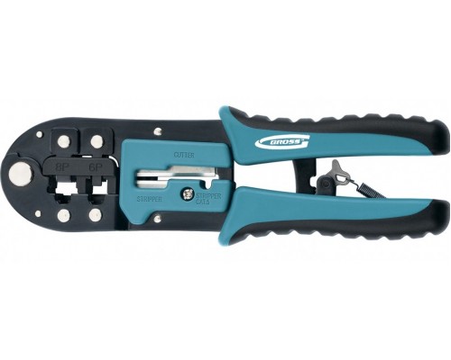 Клещи для обжима телефонных и компьютерных клемм RJ-45, 6P, 8P и RJ-11/12, 6P, 8P Gross