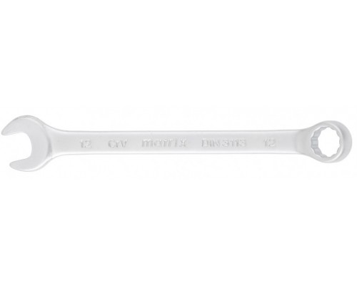 Ключ комбинированный, 12мм, CrV, матовый хром Matrix