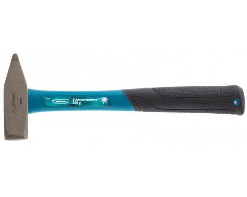 Молоток слесарный, 800г, квадратный боек, фибергласовая обрезиненная рукоятка Gross