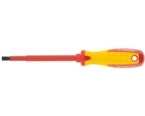 12920 Отвертка Insulated, SL6,5*150мм, CrMo, до 1000 В, двухкомпонентная рукоятка Matrix Professional