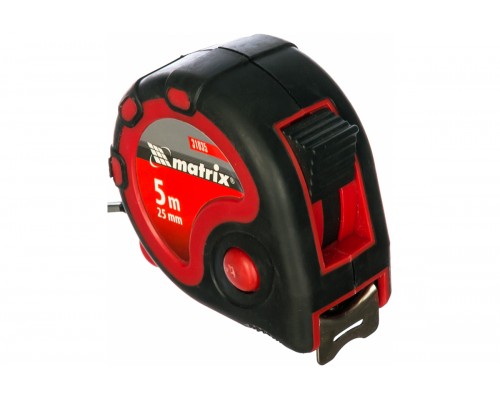Рулетка Status 3 Fixations 5м*25мм, двухкомпонентный корпус, 3 фиксации ленты Matrix