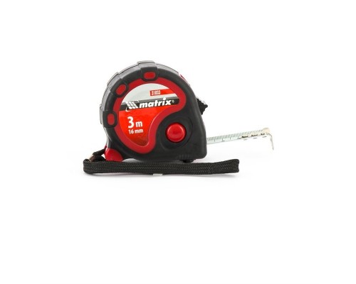 Рулетка Status 3 Fixations 3м*16мм, двухкомпонентный корпус, 3 фиксации ленты Matrix