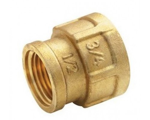 1254011 БОГОРОДСКИЙ ЗАВОД Муфта редукционная с внутренней и внутренней резьбой 3/4"*1/2"