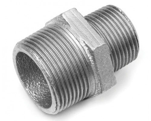 KA10485215 LIVARNA TITAN Ниппель редукционный с наружной и наружной резьбой 2"*1 1/2", оцинкованный