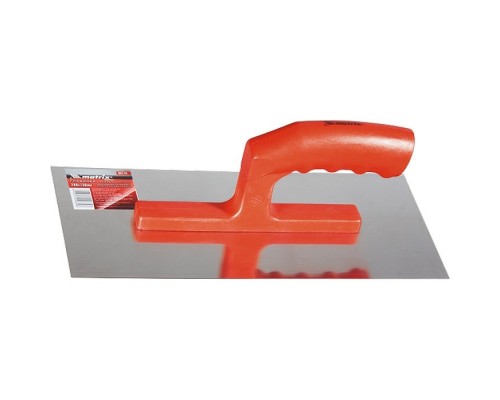 Гладилка стальная, 280*130мм, зеркальная полировка, деревянная ручка Matrix