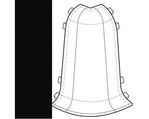 IDEAL К-55 Угол наружный «Комфорт» 007 Черный