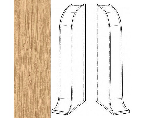 IDEAL К-55 Заглушка торцевая правая «Комфорт» 204 Дуб имперский