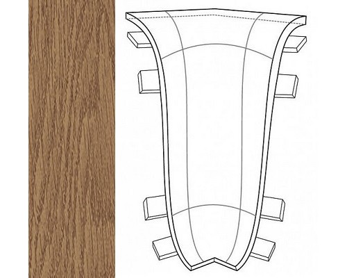 IDEAL К-55 Угол внутренний «Комфорт» 206 Дуб коньячный